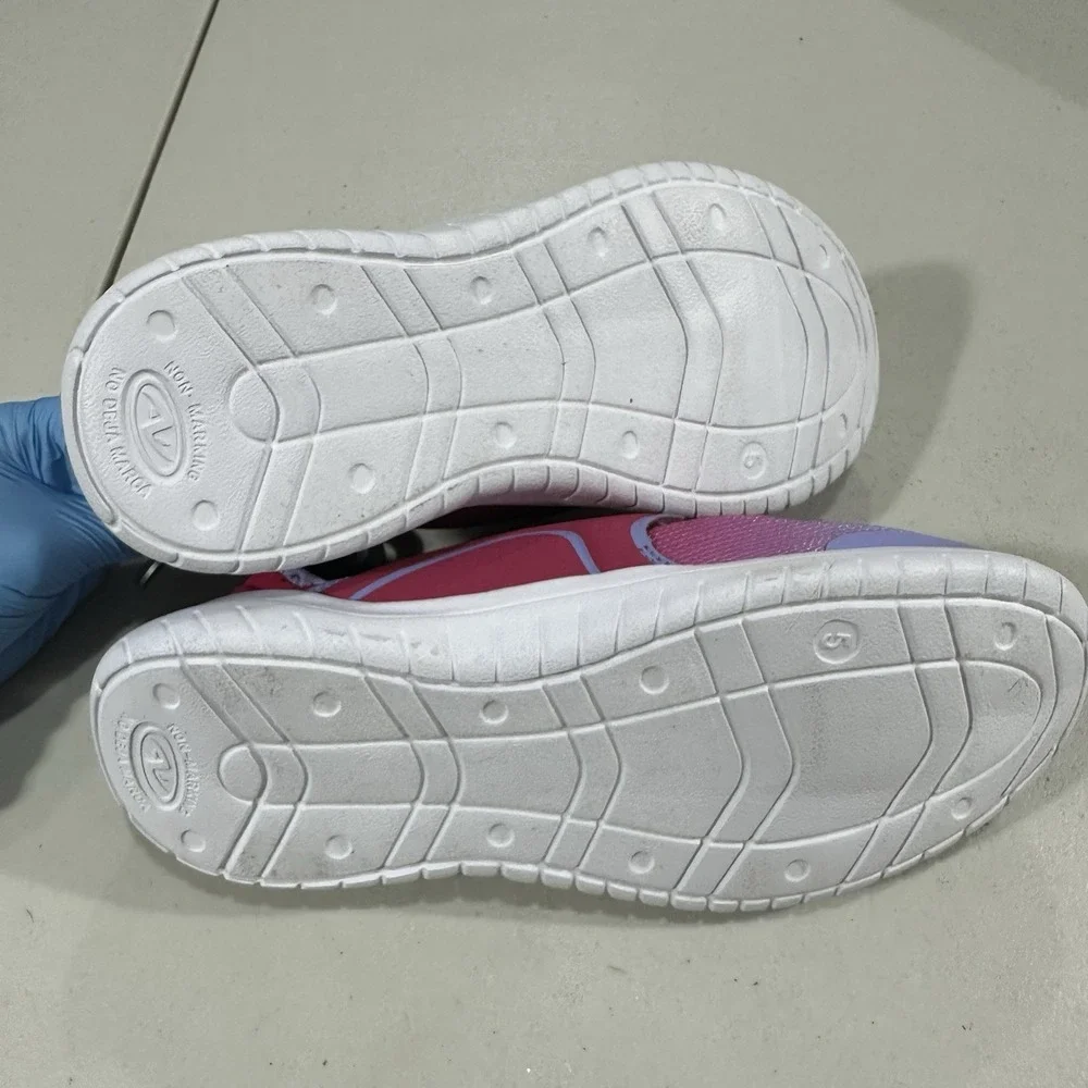 Walmart Athletic Works Toddler Girl StepIn Sneakers Pink Fade Size 5 NWT